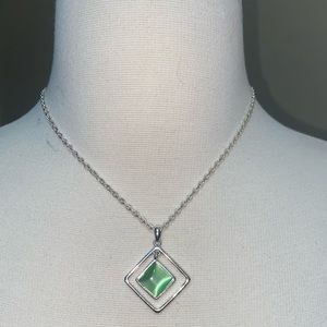 Green charm necklace